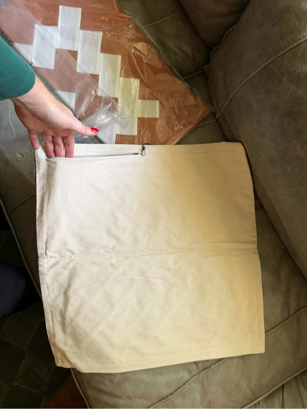 West Elm Terracotta Quilted Pillow Cover